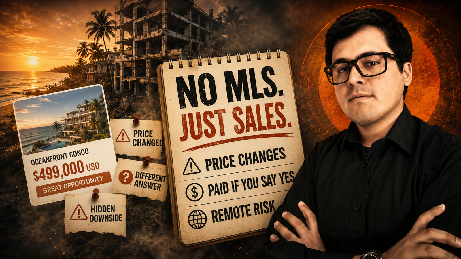 Video cover: no MLS, just sales. Price changes, paid if you say yes, remote risk