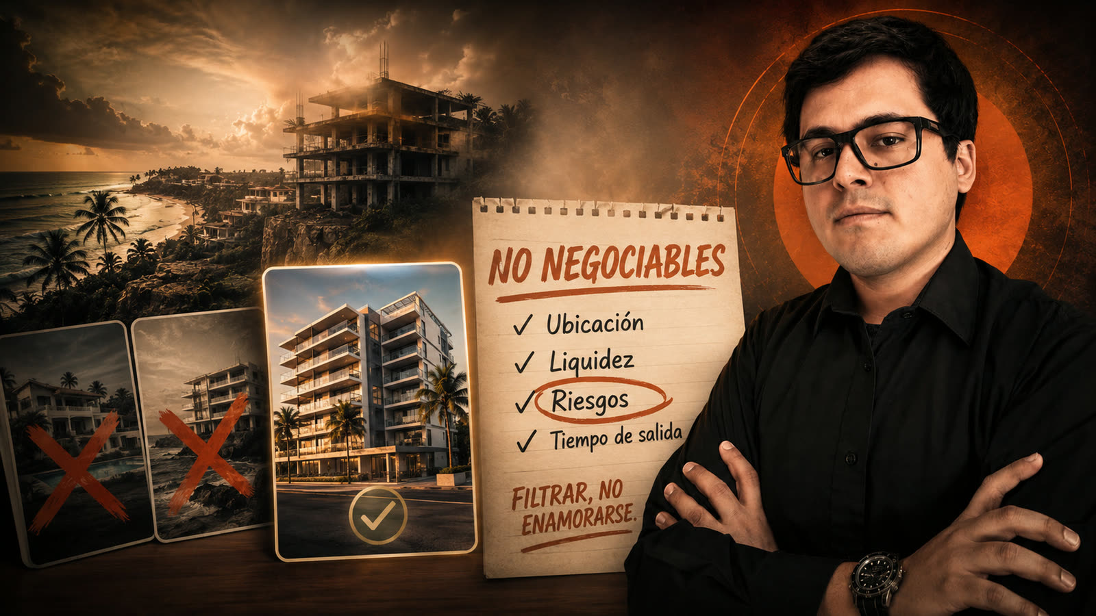 Portada del video: los no negociables de una compra, con dos propiedades descartadas y una aprobada